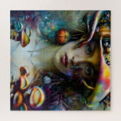 Paddenstoelen Fantasie Vrouw Legpuzzel (Horizontaal)