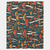 paddenstoelen fleece deken (Voorkant)