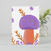 paddenstoelen folie uitnodiging (Staand Voorkant)