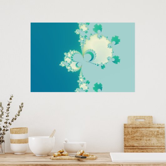 Paddenstoelen Fractal Poster (Keuken)