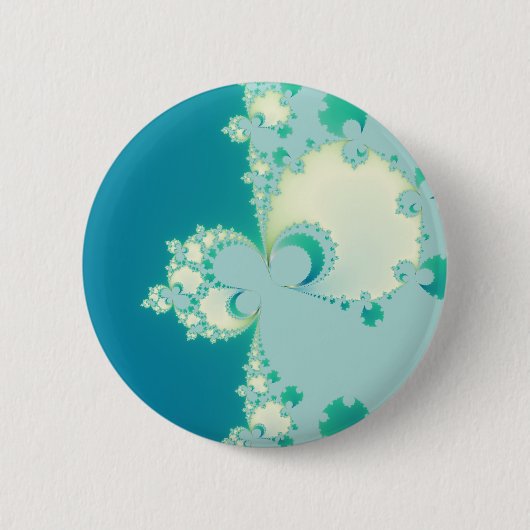 Paddenstoelen Fractal Ronde Button 5,7 Cm (Voorkant)
