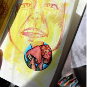 paddenstoelen Fungus Ronde Sticker