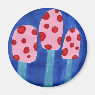 Paddenstoelen, gepotten magneet