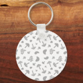 Paddenstoelen grijs sleutelhanger (Voorkant)