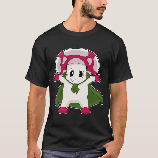 Paddenstoelen Halloween Cape T-shirt (Voorkant)
