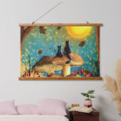 paddenstoelen hangend wandkleed (Slaapkamer)