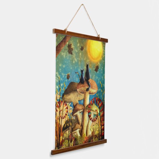 paddenstoelen hangend wandkleed (Gebogen)