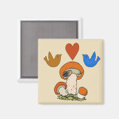 paddenstoelen Hart Magneet (Voorkant / Achterkant)