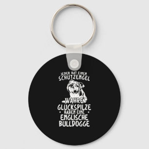 Paddenstoelen Hebben Een Engelse Bulldog Sleutelhanger