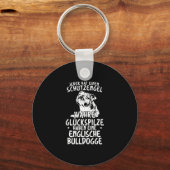Paddenstoelen Hebben Een Engelse Bulldog Sleutelhanger (Voorkant)