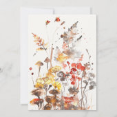 Paddenstoelen Herfst Wild Flowers Kalligrafie Brui Save The Date (Achterkant)