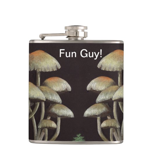 paddenstoelen heupfles (Voorkant)