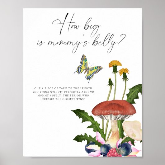 Paddenstoelen - hoe groot is mama's buik spel poster (Voorkant)