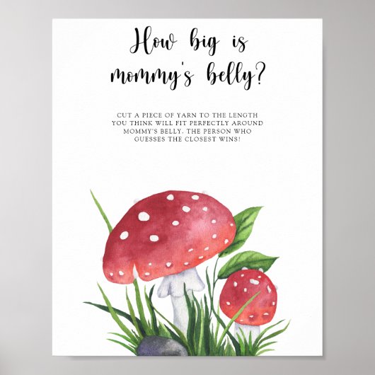 Paddenstoelen - hoe groot is mama's buik spel poster (Voorkant)