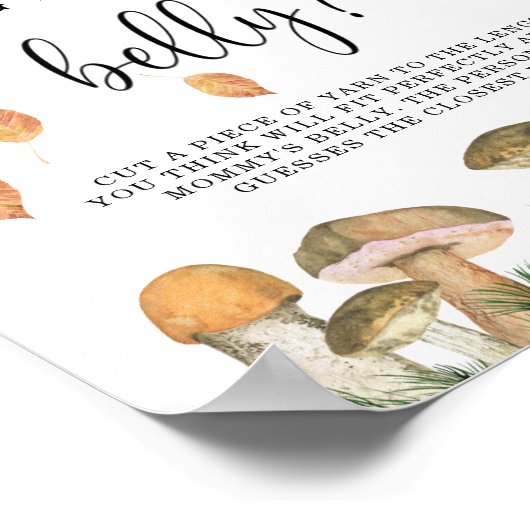 Paddenstoelen - hoe groot is mama's buik spel poster (Hoek)