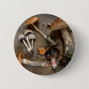 Paddenstoelen houden van schimmels ronde button 5,7 cm