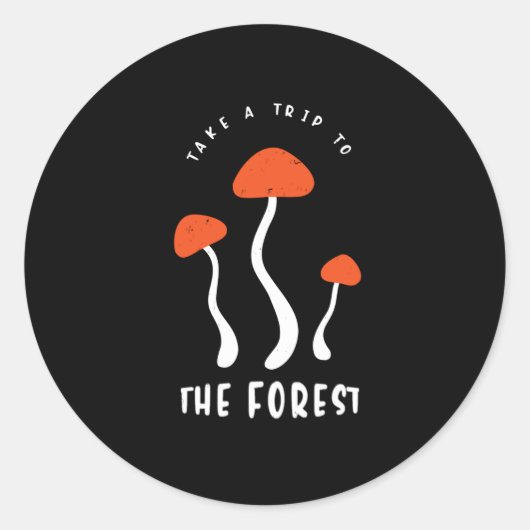 Paddenstoelen Humor Grappige gezegden Paddenstoel  Ronde Sticker (Voorkant)