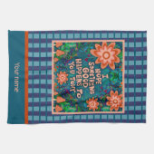 Paddenstoelen Iets Goede Quote Naam Plaid Stijlvol Theedoek (Horizontaal)