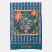 Paddenstoelen Iets Goede Quote Naam Plaid Stijlvol Theedoek (Verticaal)