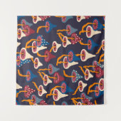 Paddenstoelen Illustratie Stof Wrapping Patroon Wandkleed (Voorkant (horizontaal))