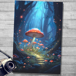 Paddenstoelen in bos 3 Decoupage papier