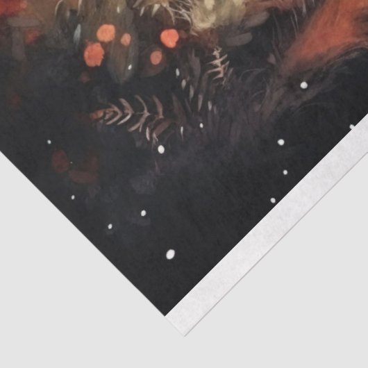 Paddenstoelen in bos 4 Decoupage papier (Detail)