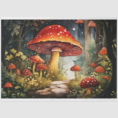 Paddenstoelen in bos 6 Decoupage papier (Voorkant)