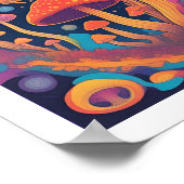 Paddenstoelen in de ruimte poster (Hoek)