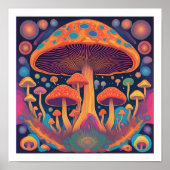 Paddenstoelen in de ruimte poster (Voorkant)