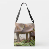 Paddenstoelen in het bos crossbody tas (Achterkant)