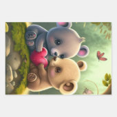 Paddenstoelen in het bos inpakpapier vel (Voorkant 2)