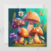 Paddenstoelen in het bos kaart (Achterkant)