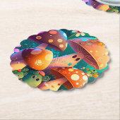 Paddenstoelen in het bos kartonnen onderzetters (Gekanteld)