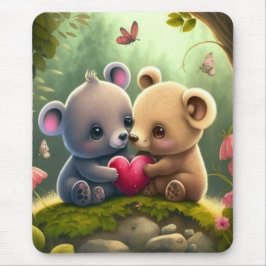 Paddenstoelen in het bos muismat