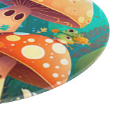 Paddenstoelen in het bos snijplank (Hoek)