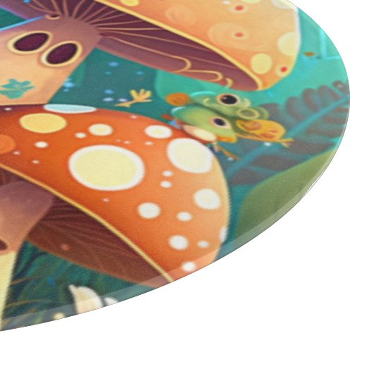 Paddenstoelen in het bos snijplank (Hoek)