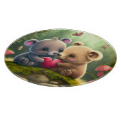 Paddenstoelen in het bos snijplank (Hoek)