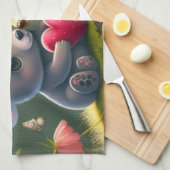 Paddenstoelen in het bos theedoek (Quarter Fold)