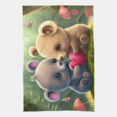 Paddenstoelen in het bos theedoek (Verticaal)