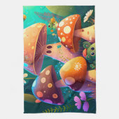 Paddenstoelen in het bos theedoek (Verticaal)