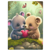 Paddenstoelen in het boskalk klembord (Achterkant)