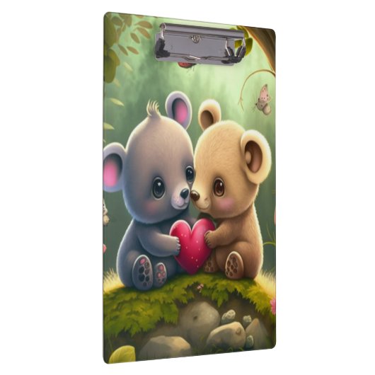 Paddenstoelen in het boskalk klembord (Rechts)