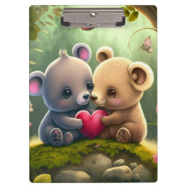 Paddenstoelen in het boskalk klembord