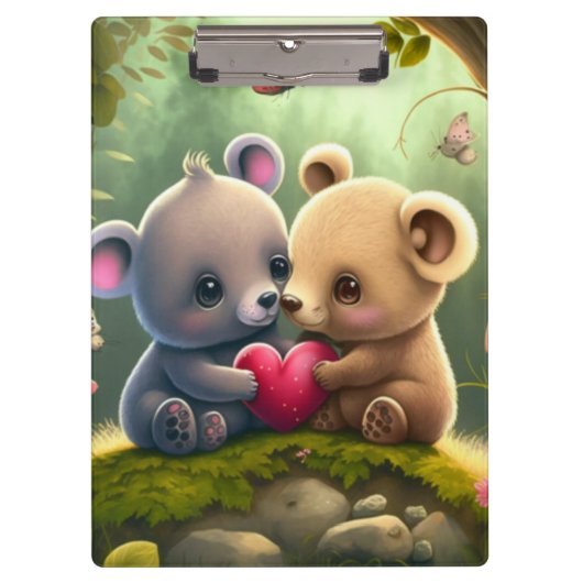 Paddenstoelen in het boskalk klembord (Voorkant)