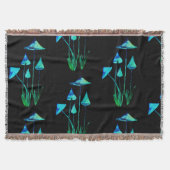 Paddenstoelen in het donker Thow Blanket gloeien Deken (Voorkant)