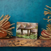 Paddenstoelen in het Forest Photo Block Fotoplaat (Zijkant)