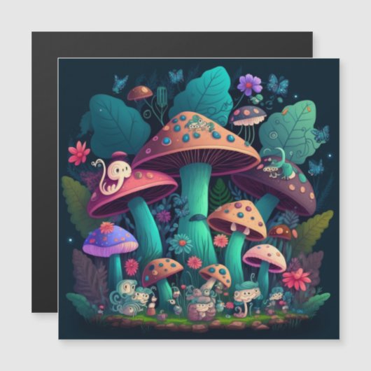 Paddenstoelen in het veld (Voorkant / Achterkant)