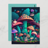 Paddenstoelen in het veld briefkaart (Voorkant / Achterkant)