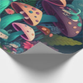 Paddenstoelen in het veld cadeaupapier (Hoek)