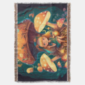 Paddenstoelen in het veld deken (Voorkant Verticaal)